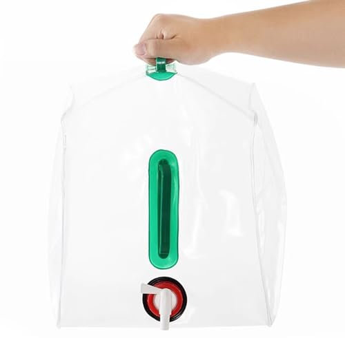 10L / 2,6 gallons à cruche pliable à cruche pliable à eau plieuse avec un robinet, une cruche à eau claire de camping, des conteneurs de stockage d'eau portables pour l'extérieur, un récipient d'ea