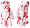 BrightGlow Halloween-Handschuhe mit Blutspritzern Kurze Handschuhe Blutspritzer-Handschuhe schreckliche Handschuhe Blutige Handschuhe Gruselige Handschuhe Vollfinger Handschuhe Weiß Einheitsgröße