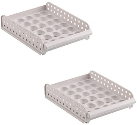 OKUMEYR Doppel-ei-aufbewahrungsbox Frischhaltebox Für Küche Eierhalter Mit Stabilen Standfüßen Für Kühlschrank-organisation