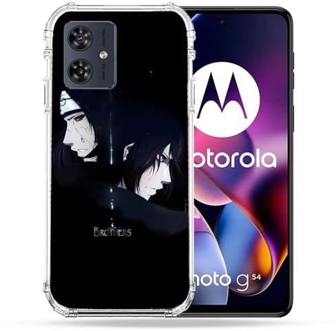 Cokitec Verstärkte Schutzhülle für Motorola G54 5G Manga Naruto Sasuke Itachi