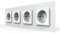 LIVOLO Touch Sensor Lichtschalter und Steckdosen Einbau USB RJ45 Bluetooth Lautsprecher Glas Wandschalter Kombinationen mehrfach Blenden Glas (Steckdose, 4-Fach)
