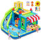hüpfburg Outdoor mit gebläse hüpfburgen Kinder aufblasbare hüpfburg draußen XXL Outdoor für Erwachsene groß hüpfburg mit rutsche geeignet für Kinder 424 ×388 ×238 cm