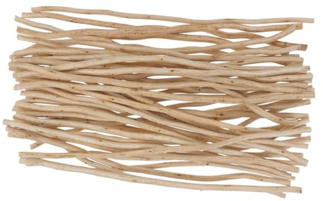 Bastoncini Diffusori per Olio Essenziale 50 Pezzi Legno Beige | Lunghezza 25x0,4x0,4cm, Stile Rustico Semplice, per Profumare Ambienti e Ufficio