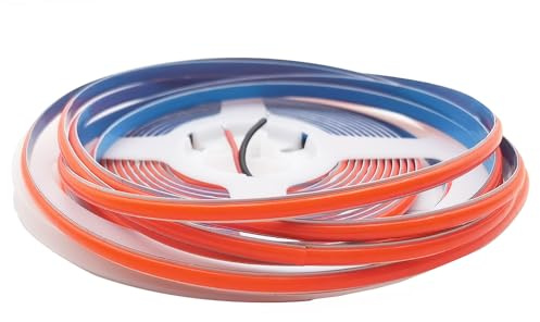 Vrabocry COB LED Streifen 5M 24V LED Strip mit Selbstklebend Rot 400LEDs/M Flexibel LichtBand 5mm Breit für TV Hintergrundbeleuchtung Schlafzimmer Home Beleuchtung