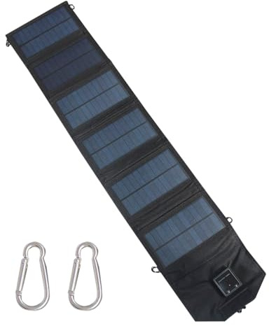Foldable Solar Panels - 120 W Solar Panel Charger | Double USB Port Charging Bank | Waterproof Mobile Phone Charger | System Controller Charging Battery for Camping Beach RV Backpack Boat Hiking