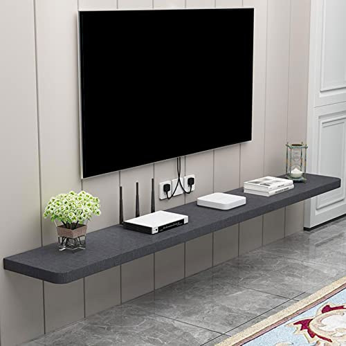 GZHENOZ Étagère Flottante Murale, Support TV, Console multimédia avec étagère de Rangement et bibliothèque, Centre de Divertissement, étagère d'affichage, étagère de Service pour