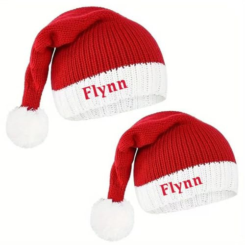 Lousrion Personalisierte Weihnachtsmütze, personalisierbarer Name für Kinder und Erwachsene, Geschenk für Weihnachten, Urlaub und Neujahrspartys