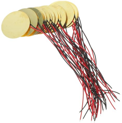GLSTOY 20 Stück Piezo Schallsensoren aus Kupfer 27mm für Akustische Instrumente Wie Klavier und Schlagzeug Hochsensibel zur Verstärkung von Klang