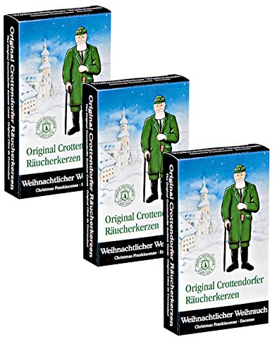 OLShop AG 3er Pack Crottendorfer Räucherkerzen Weihnachtlicher Weihrauch 3 x 24 Stück, Räucherkegel, Weihnachtskerzen, Räucherpyramiden