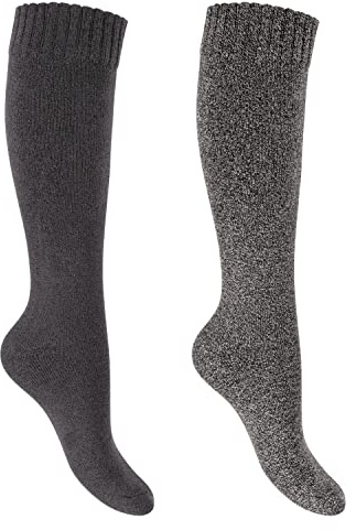 Footstar Damen Thermosocken Frottee Kniestrümpfe (2 oder 4 Paar) Warme Winter Socken