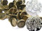 50 Ohrstecker mit 50 klaren Cabochons 8mm Ohrringe Farbwahl Fassungen Rohlinge Bastelset (bronze)