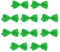 DonDon Lot de 10 Noeud papillon pour homme 12 x 6 cm avec crochet déjà lié et réglable, Vert, Taille unique