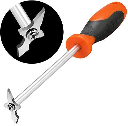 Caulking Removal Tool & Grout Cleaner - Scraper, Scrubber Brush & Tile Joint Cleaning Brush - Remove Grout or Clean Tile Joints & Seams or Corners