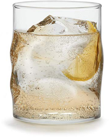 Libbey Lava Rocks Gläser Set Freiform Glaswaren Trinkgläser Set von 8 taktilen Allzweck-spülmaschinenfesten Gläsern für Cocktailpartys