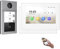 Mathfel WLAN 2 Familienhaus IP Video Türsprechanlage, Unterputz-Türstation IP65, 4,3 Zoll Monitor, HD-Kamera 130°, Foto-/Video-Speicher, PoE-Switch, Farbe: 2x4,3'' Monitor