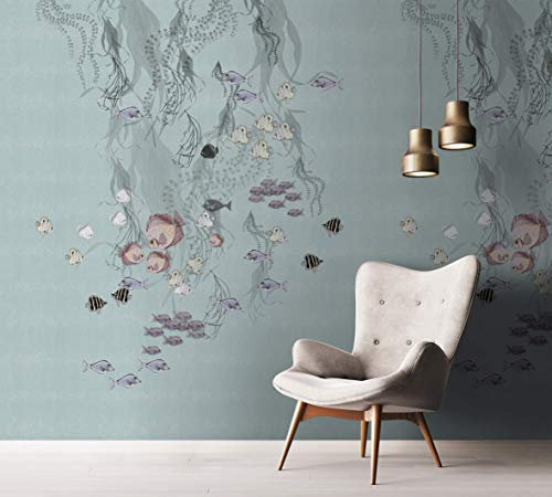 Fototapete Grün, Blau - Fische, Ozean, Meer - XXL Made in Germany - 2,12 x 2,70m - Smart Art 46714