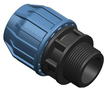 vers. Anschlüsse 32mm PE Rohr Kunststoff Fitting PP Klemmverbinder (Anschlussverschraubung 1 AG)