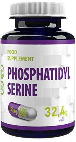 Phosphatidylserin 150mg (aus Soja) 120 Vegan Kapseln, Laborgeprüft, Hochdosiert, Nicht GVO