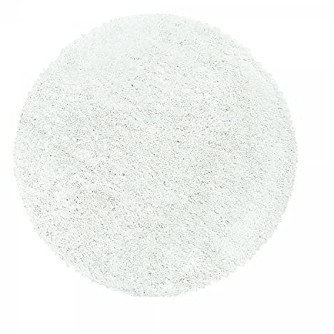 Ayyildiz Teppich FLUFFY2002003500WHITE Teppiche, 200 Zentimeter Rund