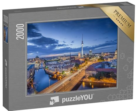 puzzleYOU: Puzzle 2000 Teile „Blick über Berlin am Abend“ – aus der Puzzle-Kollektion Deutschland