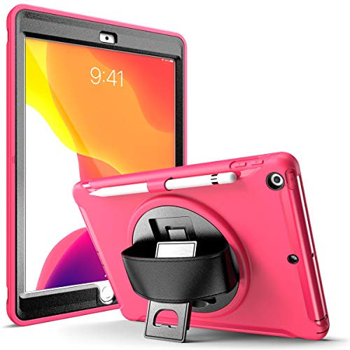 Custodia protettiva integrale di supporto (rosa) per tablet Apple iPad 9 10.2 (2021)