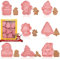 Emporte Piece Noel, 8 Pièce 3D Moule Biscuit Plastique Moule à Biscuits pour Enfants Moule Cookie 3D Emporte Piece Patisserie Noel, pour Décoration de Fondant Biscuit Cookie (Rose 3)
