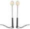 Bass Drum Hallet Drum Stick, Bass Drum Mallet Filz Kopf Percussion Mallets Timpani Sticks mit Edelstahlgriff 1 Paar Schwarze Trommelstöcke