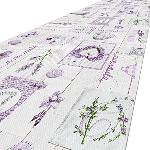 ANRO Küchenteppich Küchenläufer rutschfest & waschbar Teppich Küche Läufer Teppichläufer Bodenmatte für Küche Flur Lavendula Abwaschbar 260 x 48cm