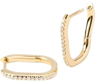 PdPaola Damen-Creolen 925er Silber Zirkonia One Size Gold 32020777