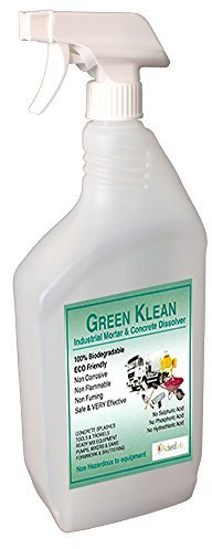 Green Klean Concrete & Mortar Dissolver Eco Friendly Safe Brick/Patio Acid Alternative (1 Litre)