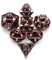 DND Würfel, Metall Spielwürfel Dungeons and Dragons Würfel Set HNCCESG Hohle 3D Cthulhu D&D Würfel Polyedrische Würfelset für Pathfinder MTG RPG DND Dice Set W20 W12 W10 W8 W6 W4 (Cthulhu Blut)