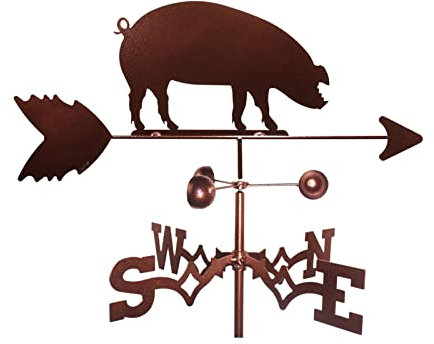 misppro Wetterfahne mit Schwein Figur Bauernhof Szene Dach Dekoration Geschenke für Terrasse