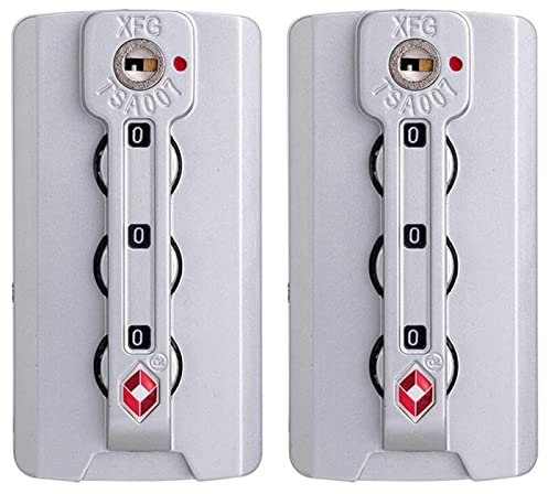 Customs Lock TSA007 Serrure à fermeture éclair approuvée à 3 chiffres pour valise, boîte à outils, sac de rangement YF-S080#