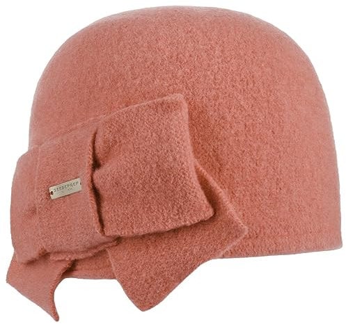 Seeberger Litika Wintermütze Walkmütze mit Schleife Walkhut Damenmütze (One Size - Koralle)