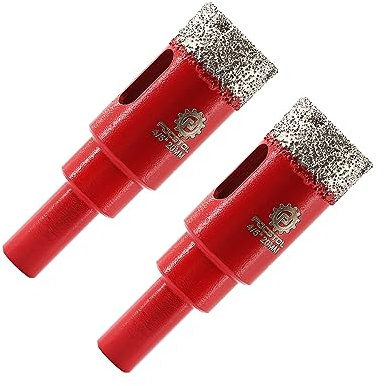 FOCSTOL Foret Diamant Carrelage 20mm - 2 pièces Scie Cloche Diamantée avec Tige Ronde pour Porcelaine Carrelage Marbre Granit