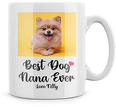 Rib ticklerz - Personalised Custom Photo Mug Gifts from The Dog Best Dog Nana Ever Dog Nan Present Dog Mum Mother's Day Birthday Gift Christmas Love You - MG472