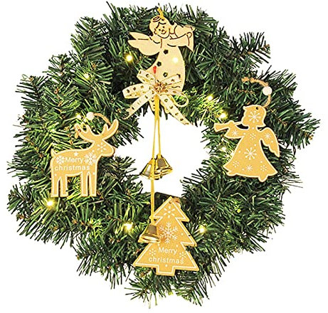 |Weihnachten Künstlicher Kranz 11,81-Weihnachtskranz Outdoor-Weihnachtskranz für Haustür Weihnachtskranz für Festliche Weihnachtsfeier-Dekorationen im Winter Skandinavische Osterdeko (A, One Size)