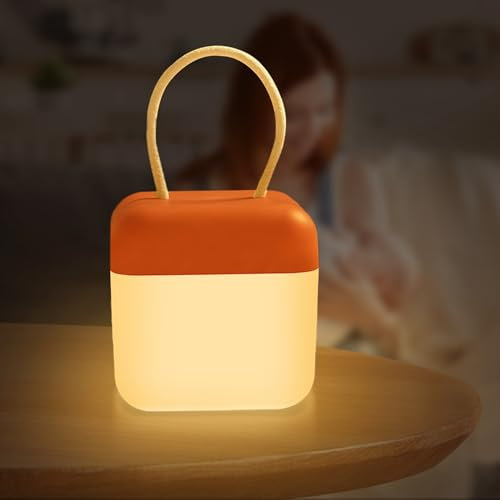 Annmore Nachtlicht Kinder Dimmbares Stilllicht Baby Erstausstattung Neugeborene Nachttischlampe Aufladbares Mädchen Zimmer Schalflicht Tragbar