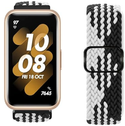 Nylon Bracelet pour Huawei Band 7 Réglable Souple éLastiques Sport Stretch Bracelet De Tressé Remplacement Homme Et Femme Montres Bracelets Compatible avec Huawei Band 7 (10)