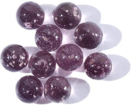 Generic 10PCS Leuchtende Glaskugel, Creme Konsole Spiel Flipper Maschine Rinder Kleine Murmeln, Hüpfen Spielzeug Hüpfen Ball Kleine Murmeln (lila)