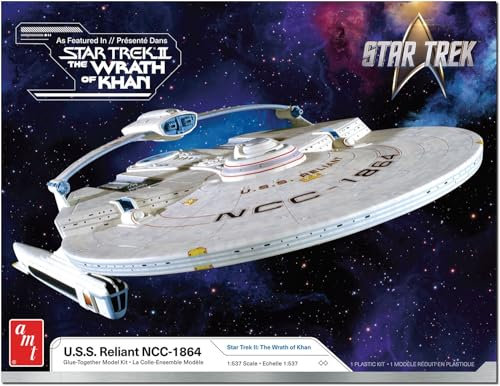 AMT - 1/537 Star Trek II: The Wrath of Kahn USS Reliant - Plastikmodellbausatz, Nicht Bemalt