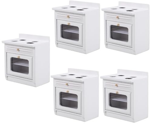 Abaodam 5 Pièces Maison De Cuisinière Mini Maison Cuisine Table De Cuisson Meubles De Table De Cuisson Miniature Mini Poêle Décor Petit Banc De Cuisson Mini Table De Cuisson Prop