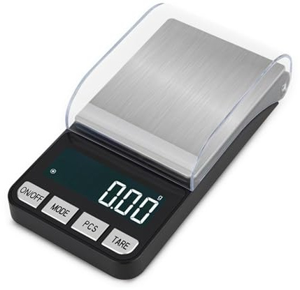 Lancoon Digitale Taschenwaage mit 0,01g Hochpräzise Windproof Cover Design Tara-Funktion zum Wiegen von Schmuck Kräuter Hardware Tee