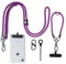 kedelux Anti Theft Phone Lanyard Crossbody, Adjustable 1x Cell Phone Neck Strap 1 x Wrist Strap, Universal Nylon iPhone Chain for Women, Purple