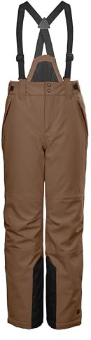 killtec Jungen Funktionshose/Skihose mit abzippbarem Latz KSW 79 BYS SKI PNTS, braun, 176, 37310-000