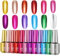 Allbestaye 8ml Polish Mirror Nail Polish, Quick Drying Long Lasting Metal Nail Varnishes, Metallic Glitter Nail Polish, No UV Lamp Curing (12 colors set)
