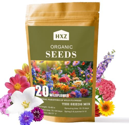Bienen Knie WildflowEr Seed Mix - 2 Unzen von über 15.000 Premium-Samen für die lebendige Gartenpflanzung