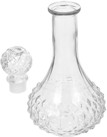 Cabilock Botella De Whisky Creativa 500ml Vaso De Vino Transparente Vidrio Engrosado Decantador Multifuncional Adecuado Para Cócteles Uso Casa Incluye Tapón