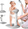 PAMPORPET Soporte Baño Bebé de Pie, Ducha de Pie para Bañera Bebé, Soporte Ducha Bebé con Base Antideslizante y Asa de Seguridad para Niños de 8 a 36 Meses, Ideal para Duchas de Bebé y Viajes