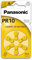 Panasonic P 10 Pilas para audífonos, 120 unidades, amarillo, 1,4 V, zinc-aire, PR70